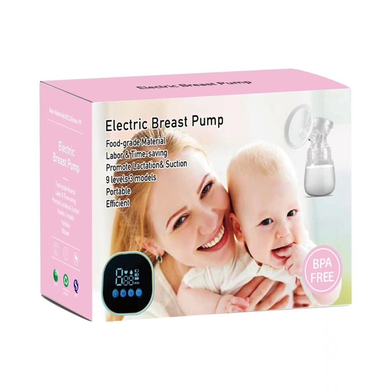 Electric Rechargeable Painless Massage Breast Feeding Pump Single Fodder